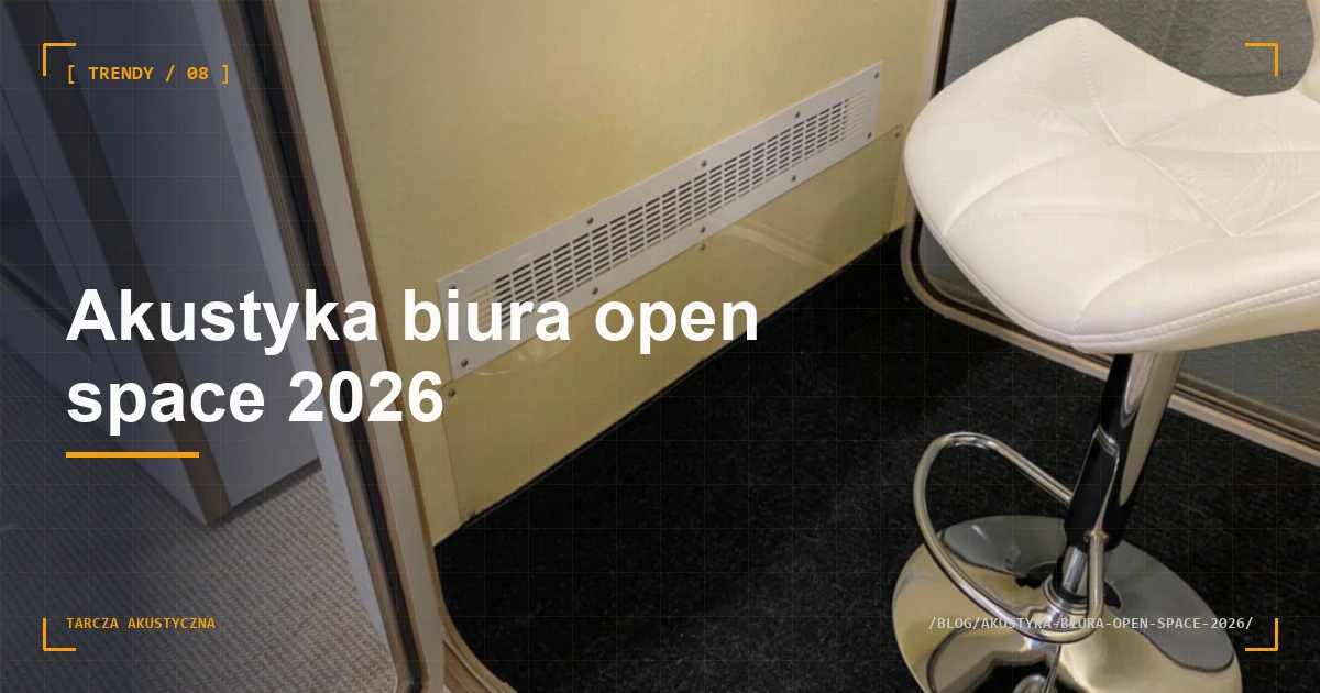Akustyka biura open space w 2026 — problem, warstwy rozwiązania, wdrożenie